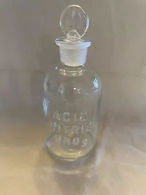 Vintage Apothecary ~ Acid Nitric Hno3 ~  Bottle • $15