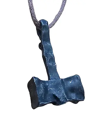 Men's Stainless Steel Norse Odin Viking Thor Hammer Mjolnir Pendant Necklace • £10