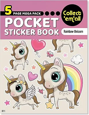 Pocket Sticker Book Mega Stickers Book Dinosaurs Animal Robots Space 62 Pack • £1.99