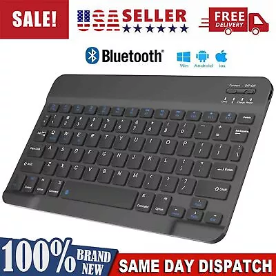 Universal Bluetooth 3.0 Slim Keyboard For Android Windows IOS Tablet PC Laptop • $10.98