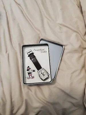 NEW Disney Mickey Mouse Steamboat Willie Quartz Watch In Collectible Tin • $50