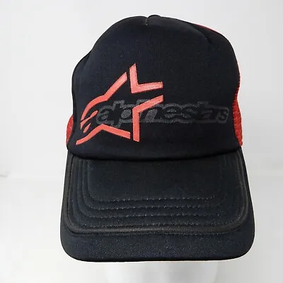Alpinestars Headwear Red Black Trucker Mesh Snapback Cap Hat • $19.99