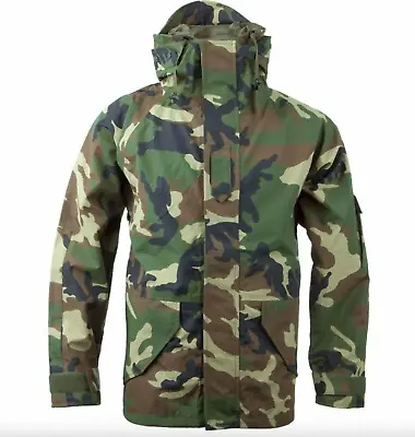 US Military Gore-Tex Jacket - Cold Weather Woodland Camo Parka Medium Long- NEW • $200