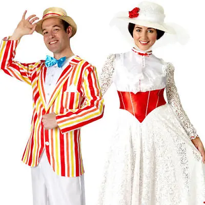 Mary Poppins Or Bert Jolly Holiday Fancy Dress Disney Movie Adults Costumes New • £34.99