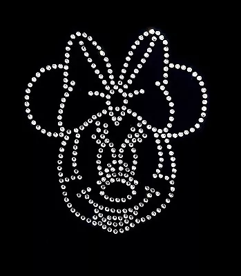 Minnie Mouse Large Crystal Sparkle Iron On Transfer For Clothes & Furnishings • £3.49