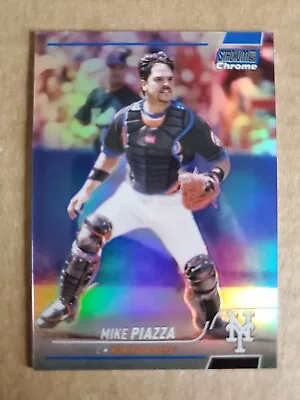 2022 Topps Stadium Club Chrome  Mike Piazza Blue Refractor /199 NY Mets !!! • $4.99