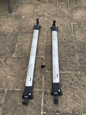 £100 • Buy Thule WingBar Edge 9585 Pair T-track Aluminium Roof Bars Long/Medium USED VGC