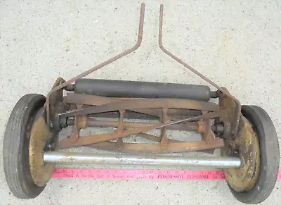 Antique Vintage ORGINIAL BLUE GRASS Lawn Trimmer Push Reel Mower • $59.95