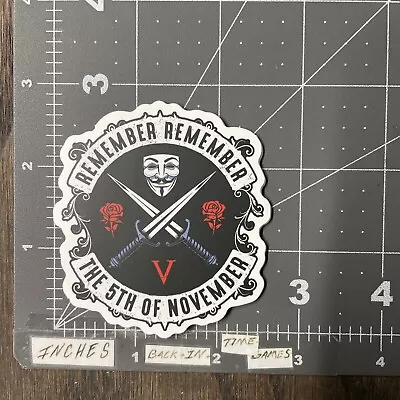 V For Vendetta Adult Humor Sticker For Skateboard Phone Guitar Ect Mat115 • $3.89