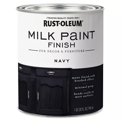 Rust-Oleum Matte Navy Water-Based Acrylic Milk Paint 1 Qt • $29.99