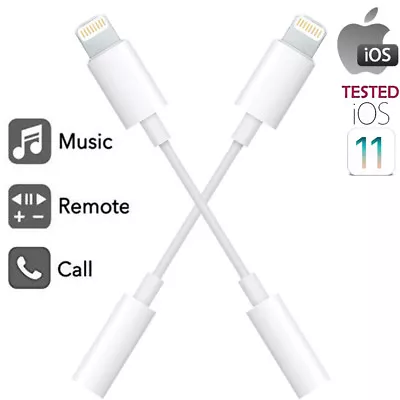 For Apple IPhone 12 11 8 Plus XS To 3.5 Mm Headphone Jack Adapter Original Chip • $55.09