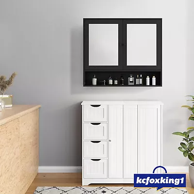 Bathroom Mirror Wall Cabinet Medicine Shaving Makeup Storage Furniture Cupboard • $99.90