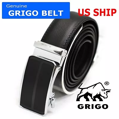 Mens Metal Automatic Click Lock Buckle Waist Strap Dress Comfort Belt Casuals • $8.95