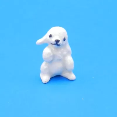 Hagen Renaker Miniature POODLE PUPPY CHUBBY White Dog Vintage Figurine *CUTIE* • $9.95