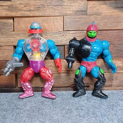 Vintage 80s He-man MOTU Masters Of The Universe Figures Lot Of 2 Roboto/Trap Jaw • $20