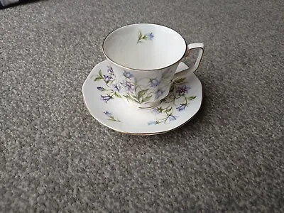 Queens Rosina Bone China Cup & Saucer Bluebells • £6