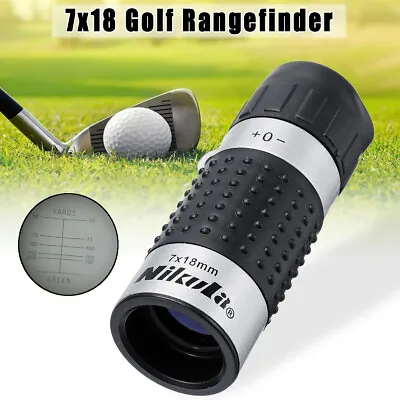 Monocular 7x18 Golf Rangefinder Distance Meter Finder Binocular Pocket Scope • $12.80