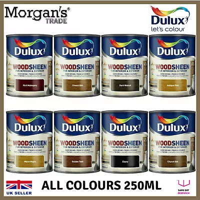 Dulux Woodsheen ALL IN ONE STAIN & VARNISH 250ml In Various Colours • £9.25