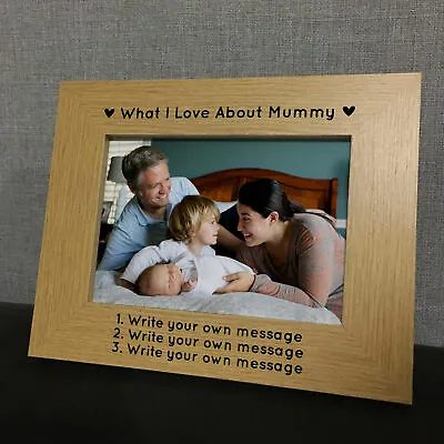 Personalised What I Love About Mummy Photo Frame Mothers Day Gift For Mummy • £7.99