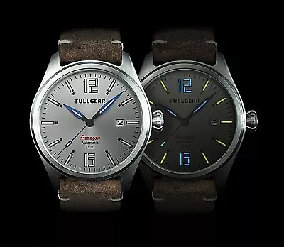 FullGear Pioneer Paragon Tritium Leather Strap 43mm Case Automatic Pilot Watch • $380