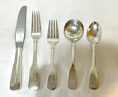 ONE International Silver Co. 1810 Flatware  5 Pc Set Sterling Silver     ML • $413.25