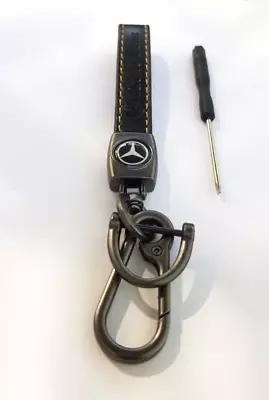 Mercedes Genuine Leather Keychain Car FOB Ships Fast & Free • $13.88