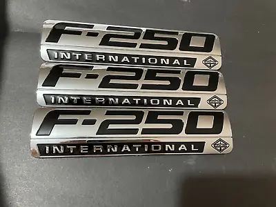 F-250 International Diesel 6.0 7.3 6.7 6.2 Chrome Black F250 Emblem Badge 3pcs • $42.80
