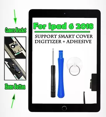 For 2018 IPad 6th Gen A1893 A1954 Touch Screen Digitizer Replacement + IC Black  • £11.95