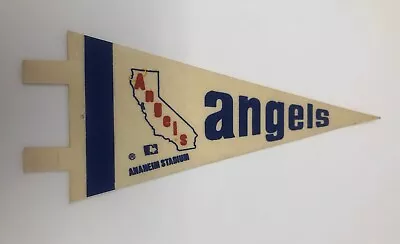 Vintage 60s 70s MLB Baseball Mini Pennant Flag Angels Anaheim Stadium 9 Inch • $7.99