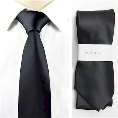 Mens 100% Solid Color Silk Neck Tie 58  Long (actual Length Varies 56  To 60 ) • $9.97