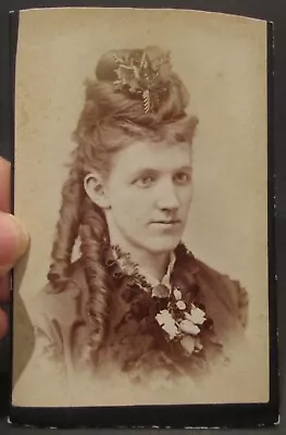 $7.95 • Buy Antique CDV Photo Of Women With Ringlets By Robinson, Wheeling, W. Va.