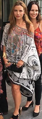 Camilla Franks Silk Sz- O/s Long Round Neck Kaftan Dress Only Worn A Few Times • $299.99