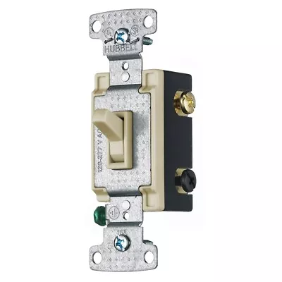 Rs415i Hubbell Residential Toggle Switch 4 Way 15amp 120volt Self Grounding • $9.99