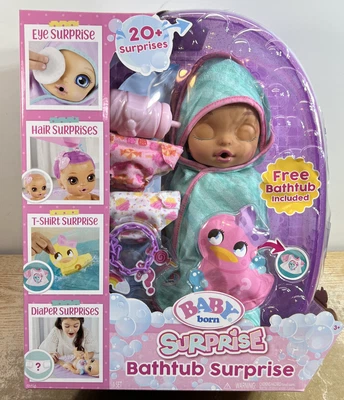 £38.26 • Buy Baby Born Surprise Bathtub Surprise Teal Towel Purple Bathtub NEW