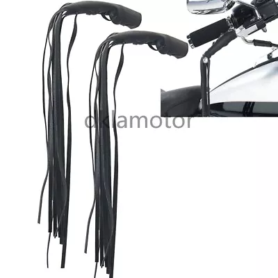 2Pcs Motorcycle PU Lether Brake Lever Cover Biker Clutch Fringe Long Tassels US • $10.60