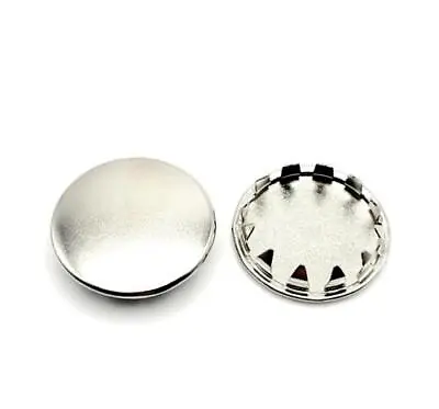 1 1/8” Metal Snap In Panel Plugs Nickel Plated Steel Hole Cover Pack Of 10 • $19.95