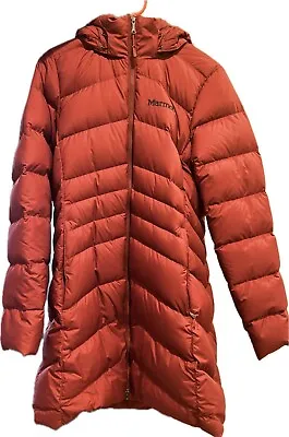MARMOT Women's Montreal Mid-Thigh Length Down 700 Fill Puffer Coat Claret L • $100