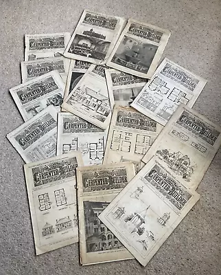 Job Lot  18 Antique The Illustrated Carpenter & Builder Magazines  1896-1904 • £4.99