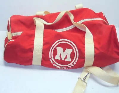 Vintage 80s Red Macgregor 20  Wide  Gym Duffle Bag The Athletes Choice Red White • $29.99