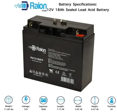 12V 18Ah Battery For Chicago Electric 5-in-1 Portable Power Pack - 1PK • $44.95
