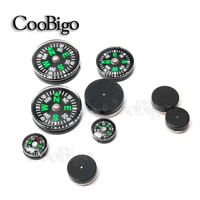 50x Mini Button Compass Clear Liquid-filled Small Portable Tool Dia.12mm~25mm • $8.93