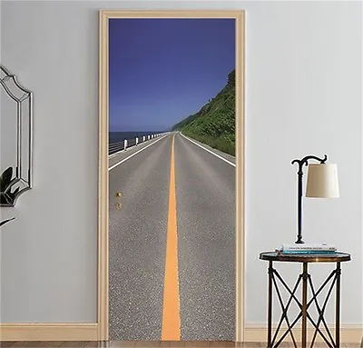 £65.21 • Buy 3D Road Scenery 40 Door Wall Mural Photo Wall Sticker Decal Wall AJ WALLPAPER AU