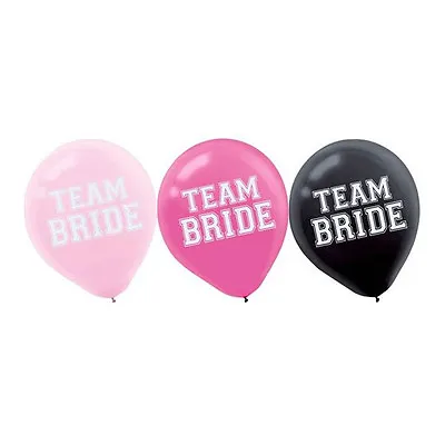 Pkt 15 Team Bride Latex Balloons Bachelorette Hens Engagement Party Decorations • $14.50
