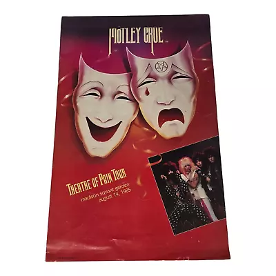 Motley Crue 1985 Theater Of Pain Concert Tour Poster Madison Square Gardens • $152.24