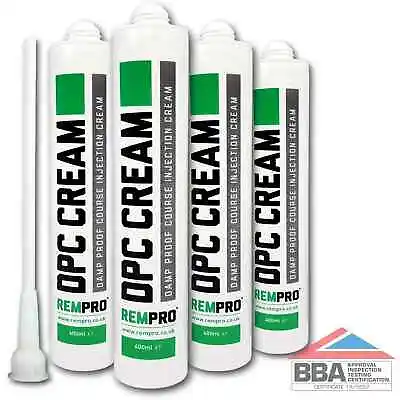 £33.49 • Buy Rempro 4 X BBA Damp Proofing Course Cream - DPC Wall Injection Treatment Control
