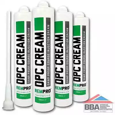 Rempro 4 X BBA Damp Proofing Course Cream - DPC Wall Injection Treatment Control • £60.49