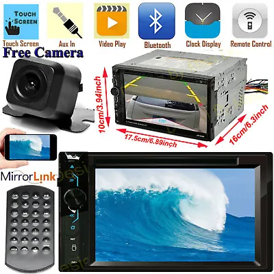 Car Stereo CD DVD Player Bluetooth 2Din TV+ Camera For Nissan Quest Rogue Sentra • $100.69