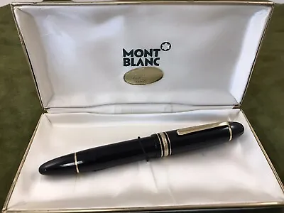 Vtg Montblanc Meistertuck 149 Black Fountain Pen 2-Tone 14c Nib + Box Germany • $525