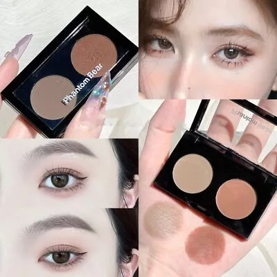 Matte Two-tone Eyeshadow Smoky Gray Purple Eye Cosmetics  Olive Skin • $5.58