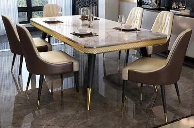 Italian Style Luxurious Look Marble Top Dining Table Set • $3121